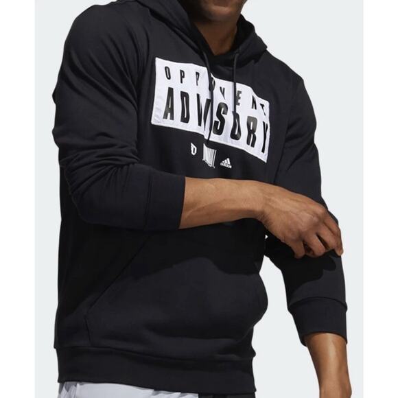 Adidas Hoodie Mens Medium Dame EXTPLY Opponent Advisory Black No Drawstring - Picture 11 of 11